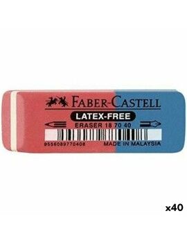 Goma de borrar Faber-Castell Azul Rojo (40 unidades)