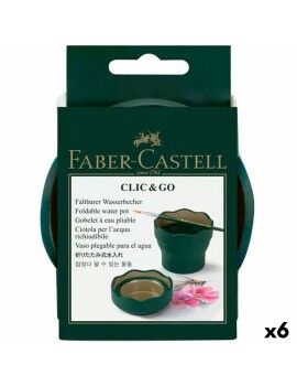 Vaso Faber-Castell Clic & Go Plegable Verde oscuro 6 Piezas