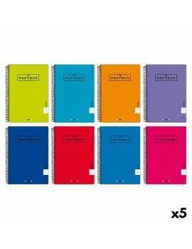 Cuaderno Papyrus 08-Uniclasic Cuarto 80 Hojas (5 Unidades)