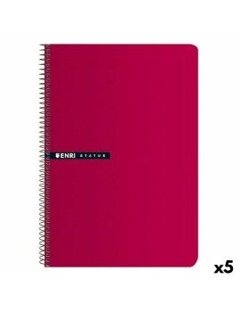 Cuaderno ENRI Rojo 21,5 x 15,5 cm (5 Unidades)