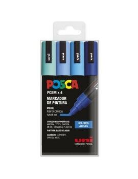 Conjunto de Marcadores POSCA PC-5M Azul Multicolor