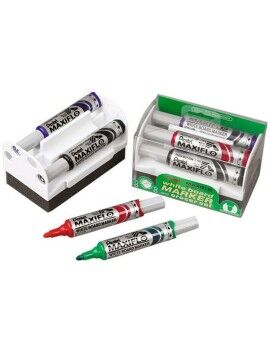 Conjunto de Canetas de Feltro Pentel Maxiflo Apagador de quadro