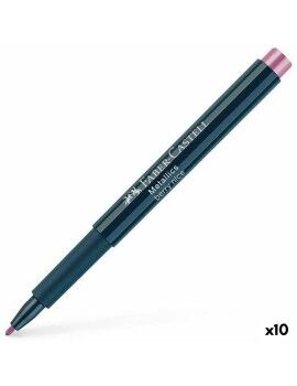 Rotuladores Faber-Castell Metallics Berry Nice Cor de Rosa (10 Unidades)