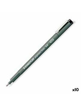 Rotuladores Staedtler Pigment Line Negro (10 Unidades)