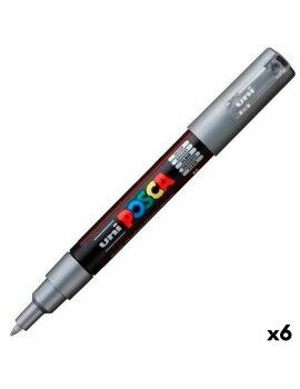 Rotuladores POSCA PC-1M Plateado (6 Unidades)