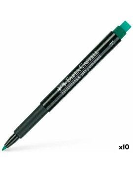 Rotulador permanente Faber-Castell Multimark 1513 F Verde (10 Unidades)