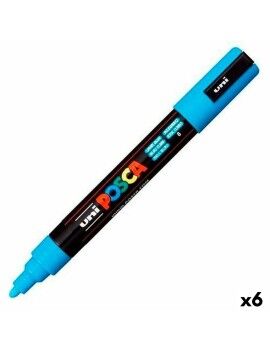 Rotuladores POSCA PC-5M Azul Claro (6 Unidades)