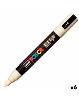 Rotuladores POSCA PC-5M Marfil (6 Piezas) (6 Unidades)