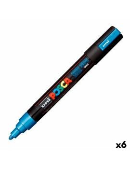 Rotuladores POSCA PC-5M Azul (6 Unidades)