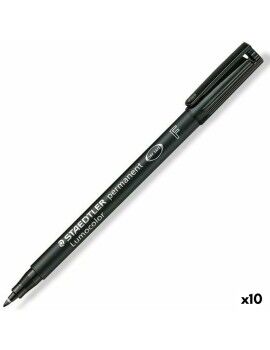 Rotulador permanente Staedtler Lumocolor 318-9 Preto (10 Unidades)