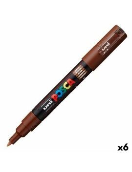 Rotuladores POSCA PC-1M Castanho (6 Unidades)