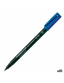 Rotulador permanente Staedtler Lumocolor 313-3 S Azul (10 Unidades)