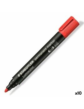 Rotulador permanente Staedtler Lumocolor 352-2 Vermelho (10 Unidades)