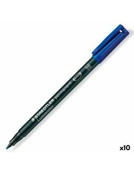 Rotulador permanente Staedtler Lumocolor 317-3 M Azul (10 Unidades)