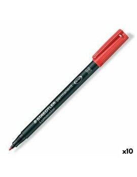 Rotulador permanente Staedtler Lumocolor 317-2 M Rojo (10 Unidades)