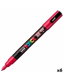 Rotulador POSCA PC-3M Rojo Oscuro (6 Unidades)