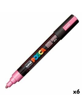 Rotulador POSCA PC-5M Cor de Rosa (6 Unidades)