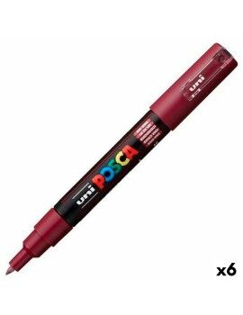 Rotulador POSCA PC-1M Rojo Burdeos (6 Unidades)