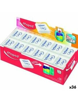 Conjunto de Borrachas Maped Essential Soft Connect Branco 36 Unidades