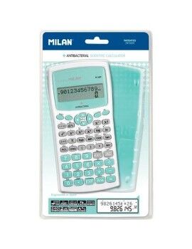 Calculadora Científica Milan M240 Antibacterial Edition Blanco Turquesa 16,7 x 8,4 x 1,9 cm