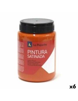 Témpera La Pajarita L-06 6 Piezas Satinado Escolar Naranja