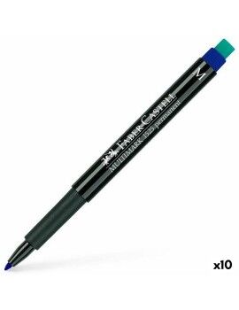 Rotulador permanente Faber-Castell Multimark 1523 M Azul (10 Unidades)