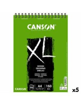 Bloc de dibujo Canson XL Drawing Blanco A4 5 Unidades 50 Hojas 160 g/m2