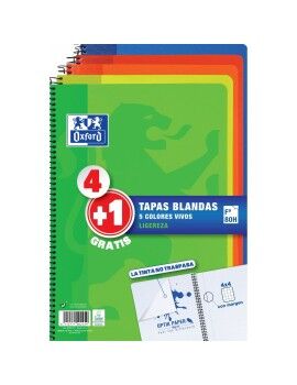 Set de Cuadernos Oxford Multicolor Din A4 80 Hojas 5 Piezas