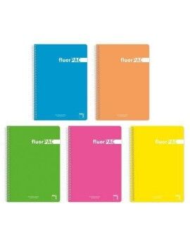 Caderno Pacsa FluorPAC Multicolor Din A4 5 Peças 80 Folhas