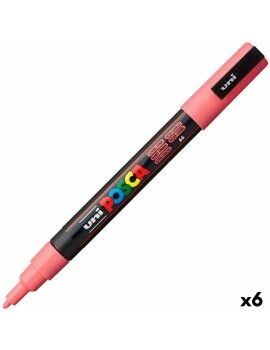 Marcador POSCA PC-3M Coral Cor de Rosa (6 Unidades)