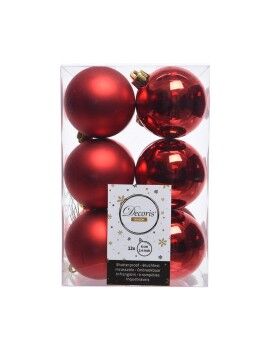 Bolas de Natal Decoris 12 Unidades Vermelho Plástico Ø 6 cm