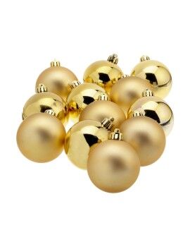 Bolas de Natal Decoris 12 Unidades Dourado Plástico Ø 6 cm