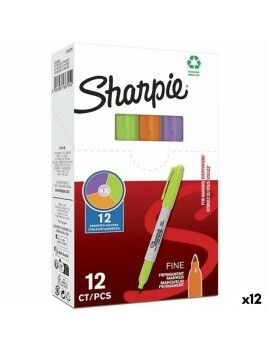 Rotulador permanente Sharpie Verde Morado Naranja (12 Unidades)