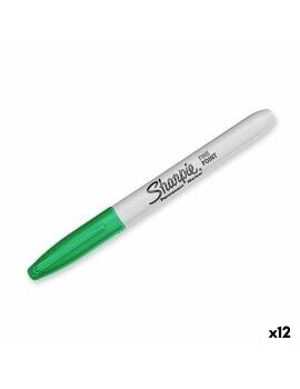 Rotulador permanente Sharpie Fine Point Verde (12 Unidades)