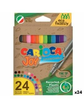 Conjunto de Canetas de Feltro Carioca Joy Eco Family 24 Peças Multicolor (24 Unidades)