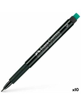 Rotulador permanente Faber-Castell Multimark 1523 S Negro (10 Unidades)