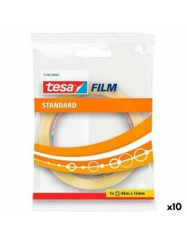 Cinta Adhesiva TESA Standard 66 m 15 mm Transparente (10 Unidades)