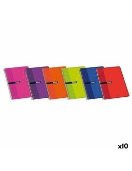 Cuaderno ENRI Multicolor Tapa blanda Din A4 80 Hojas (10 Unidades)