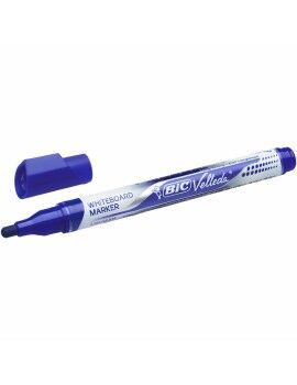 Rotulador Bic Velleda Azul (12 Peças)