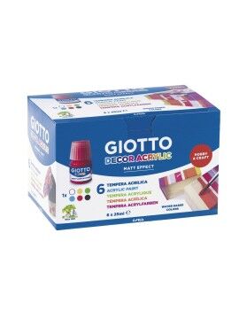 Têmperas Giotto Decor Multicolor Branco 25 ml (6 Peças)