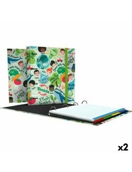 Pasta com argolas Grafoplas Carpebook Revolution Green Verde A4 (2 Unidades)