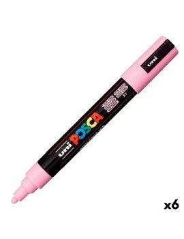 Marcador POSCA PC-5M Rosa Claro (6 Unidades)