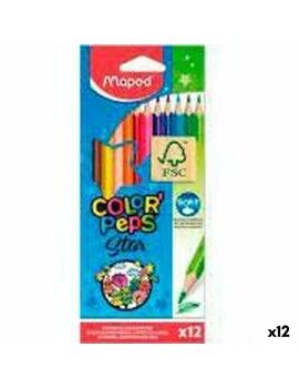 Lápices de colores Maped Color' Peps Star Multicolor 12 Piezas (12 Unidades)