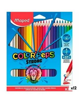 Lápices de colores Maped Color' Peps Strong Multicolor 24 Piezas (12 Unidades)