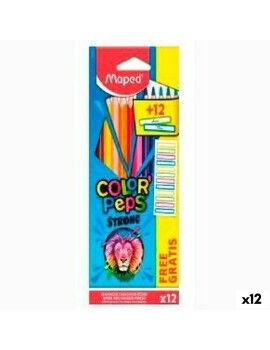 Lápices de colores Maped Color' Peps Strong Multicolor 12 Piezas (12 Unidades)