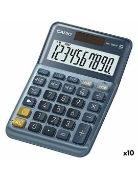 Calculadora Casio MS-100EM Azul (10 Unidades)