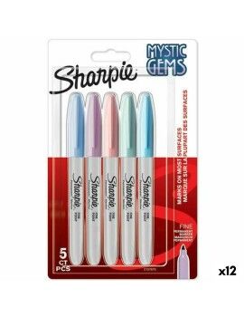 Conjunto de Canetas de Feltro Sharpie Mystic Gems Multicolor 5 Peças (12 Unidades)