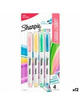 Conjunto de Canetas de Feltro Sharpie S-Note Multicolor 4 Peças 1-3 mm (12 Unidades)