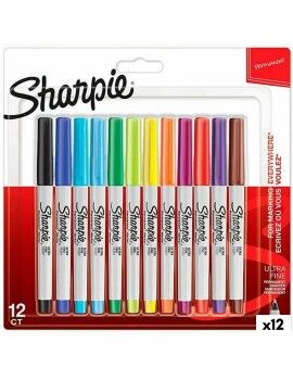 Conjunto de Canetas de Feltro Sharpie Multicolor 12 Peças 0,5 mm (12 Unidades)