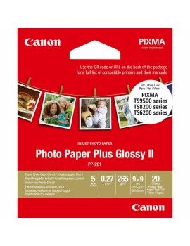 Papel Fotográfico Brilhante Canon Plus Glossy II 9 x 9 cm